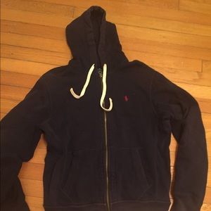Polo Ralph Lauren Navy Zip Up Hoodie
